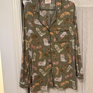 In My Sundays Cowboy Boot Pajamas